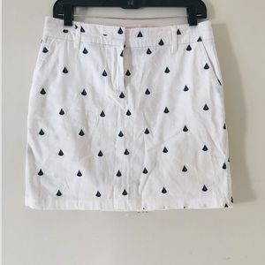 British Khaki White Skirt